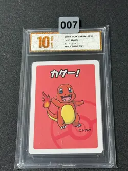 Charmander Old Maid GEM MINT Japanese Graded Pokemon Card Grade 10 - Image 1