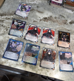 Bandai Naruto CCG Mixed Lot Rock Lee Itachi Uchiha Ninja Jutsu Foil Cards - Image 1