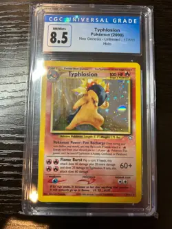 CGC 8.5 Typhlosion 2000 Neo Genesis 17/111 Holo Pokemon Card - Image 1