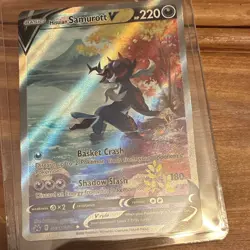 Simisear VSTAR & Hisuian Samurott V Crown Zenith Pokemon Holo Cards Lot - Image 2