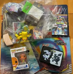 Vintage & Modern Pokemon Accessories Toys Fire Gold Card Binders Etc Pikachu - Image 3