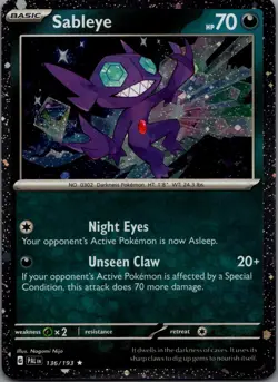 Sableye (Cosmos Holo) Rare Miscellaneous Cards & Products 136/193 NM - Image 1