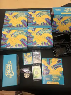 X5 Pokemon Ascended Heroes ETB Opened, Includes Promo Card And Extras, No Packs - Image 1