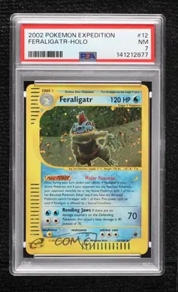 Feraligatr Holo Pokemon e-Card Series Expedition PSA 7 2002 - Image 1