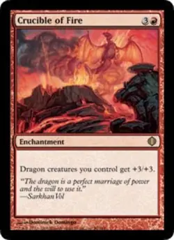 1x Crucible of Fire Heavy Play MTG Magic - Kid Icarus - - Image 1