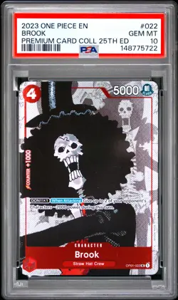 2023 ONE PIECE PREMIUM BANDAI PREMIUM CARD COLLECTION 25TH EDITION BROOK PSA 10 - Image 1