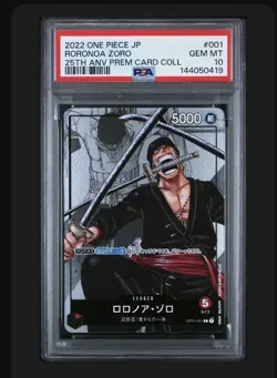 ONE PIECE Roronoa Zoro PSA10 25th Anniversary Trading Card Rare Authentic - Image 1