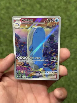 Pokemon TCG Wailord 162/159 Journey Together Illustration Rare NM Card - Image 1