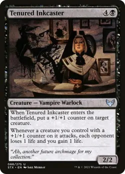 Tenured Inkcaster 88 STX MTG Jake Murray Vampire Warlock Black WOTC 2021 - Image 1