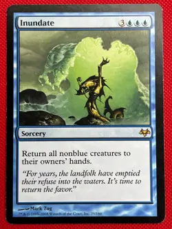 MTG 1X Inundate X1 Eventide Magic - Played - Image 1