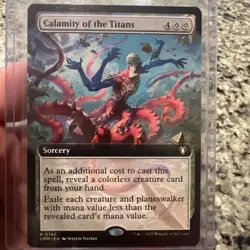 1x - Calamity of the Titans - (extended art) - Commander Masters - NM MTG - Image 1