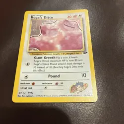 Pokemon TCG Koga's Ditto 10/132 Gym Challenge 2000 Unlimited Edition Holo NM/LP - Image 1