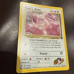 Pokemon TCG Koga's Ditto 10/132 Gym Challenge 2000 Unlimited Edition Holo NM/LP - Image 2