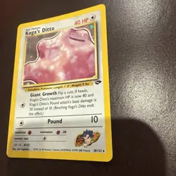 Pokemon TCG Koga's Ditto 10/132 Gym Challenge 2000 Unlimited Edition Holo NM/LP - Image 3
