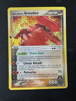 Team Magma's Groudon - 9/95 - Holo Rare NM, English Pokemon Celebrations - Image 1