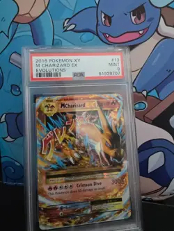 Glurak / M Charizard EX 13/108 Holo Rare Pokemon Englisch Evolution XY PSA 9 - Image 1