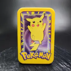 Topps Pokemon 5x Sealed Booster Packs TV Animation Edition Pikachu Tin 1999 - Image 1