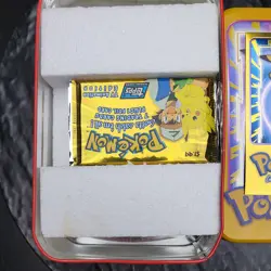 Topps Pokemon 5x Sealed Booster Packs TV Animation Edition Pikachu Tin 1999 - Image 4