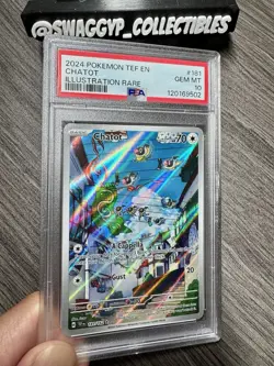 ◓Chatot 181/162 S&V Temporal Forces - Pokemon Full Art Illustration Rare PSA 10◓ - Image 3
