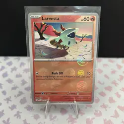 Pokemon, Larvesta, 015/086, Pokeball Reverse Holo, Black Bolt / White Flare - Image 1