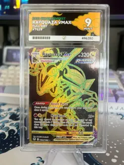 Pokemon TCG Rayquaza VMAX Silver Tempest TG29/TG30 Ace Graded 9 - Image 1