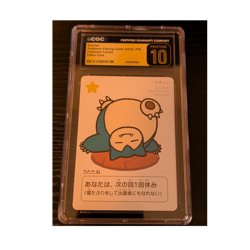 CGC Pristine 10 Snorlax Pokemon Taruka Japanese 2025 Effect Card Graded - Image 1