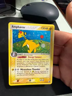 Nm swirl! 🌀 Ampharos lv 57 unseen forces holo 1/115 pokemon card lot 1/127 - Image 2