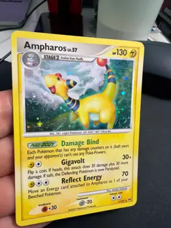 Nm swirl! 🌀 Ampharos lv 57 unseen forces holo 1/115 pokemon card lot 1/127 - Image 5