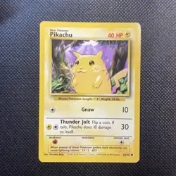 1999 Pokemon Base Set Pikachu Yellow Cheeks Card 58/102 Unlimited NM - Image 1