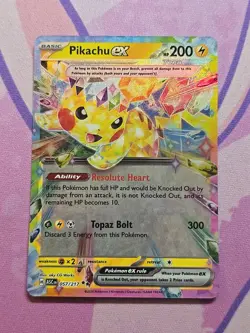 Ascending Hero's Pikachu Ex 57/217 Pokemon Card LP - Image 1