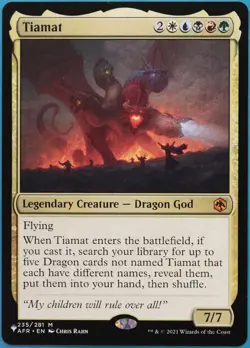 Tiamat (The List) Adventures in the Forgotten Realms NM CARD (517326) ABUGames - Image 1