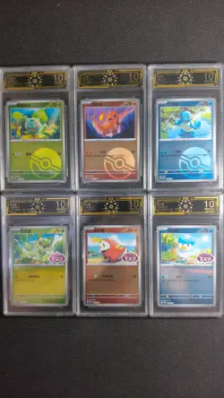 Pokemon Chinese OCD 10 Starters 2-Set - Kanto & Paldea SV Promo Cards GL15 - Image 1