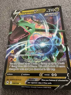 Pokemon Rayquaza V Crown Zenith OVERSIZED card - Image 1