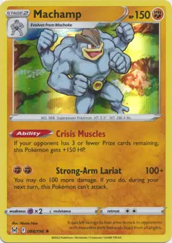Holo Machamp 088/196 Rare Lost Origin Pokemon TCG - Image 1