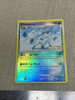 Pokemon TCG Card Game Glaceon 20/100 Majestic Dawn Reverse Holo Burger King - Image 1