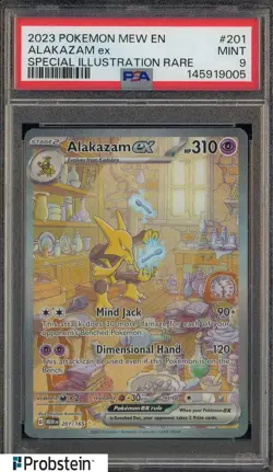 2023 Pokemon MEW EN Special Illustration #201 Alakazam ex PSA 9 MINT - Image 1