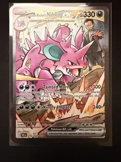 Pokemon Team Rocket's Nidoking ex Holo Sv10 233/182 330 HP - Image 1