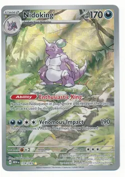 2023 POKEMON SCARLET & VIOLET 151 ILLUSTRATION RARE NIDOKING #174 MINT - Image 1