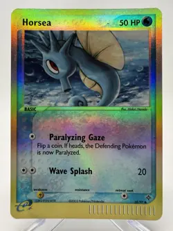 Horsea - Reverse Holo - 58/97 EX Dragon - Pokemon TCG - e-Reader - 2003 - Image 1