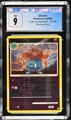 Pokemon Gloom 2008 Legends Awakened 97/146 Reverse Holo CGC 9 - Image 1