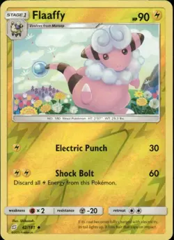 FLAAFFY 42/181 TEAM UP UNCOMMON REVERSE HOLO POKEMON SHIBUZOH. - Image 1