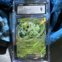 Pokemon Sprigatito ex 087 Sv: Scarlet & Violet Promo Holo CGC 9 - Image 1