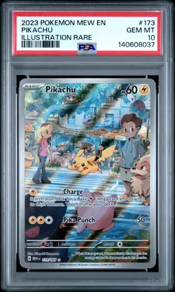 2023 POKEMON MEW EN-151 ILLUSTRATION RARE #173 PIKACHU PSA 10 - Image 1