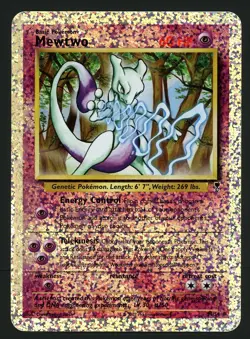 2002 Pokemon Mewtwo Reverse Foil Legendary Collection Oversized Box Topper - Image 1