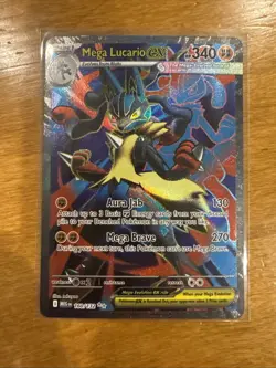 Pokemon TCG Holo Ultra Rare Full Art Mega Lucario EX 160/132 - Image 1