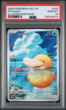 2026 POKEMON ASC EN-ASCENDED HEROES ILLUSTRATION RARE #226 PSYDUCK PSA 10 - Image 1