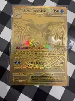 Pokemon TCG Chaos Rising Mega Greninja Ex Hyper Rare 122/086 GOLD Pack Fresh - Image 1
