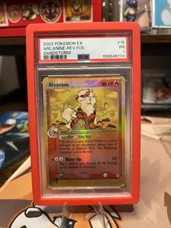 Arcanine EX Sandstorm Holo Rare Reverse Pokemon 15/100 PSA 1 Pop 3 - Image 1