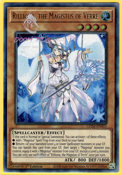 Yugioh! Rilliona, the Magistus of Verre GEIM-EN003 (UR) 1st Ed Magistus Support - Image 1