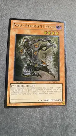 YuGiOh TCG Ultimate Rare Ninja Grandmaster Hanzo ORCS-EN029 1st Edition - Image 1